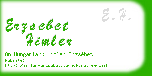 erzsebet himler business card